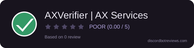 Rating widget preview for AXVerifier | AX Services