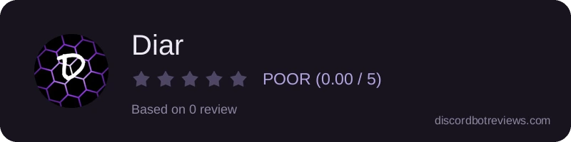 Rating widget preview for Diar