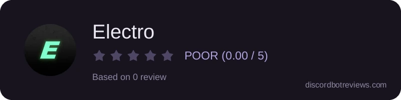 Rating widget preview for Electro
