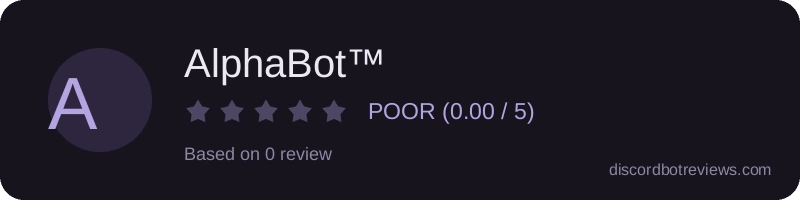 Rating widget preview for AlphaBot™