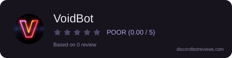 Rating widget preview for VoidBot