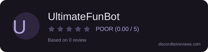 Rating widget preview for UltimateFunBot