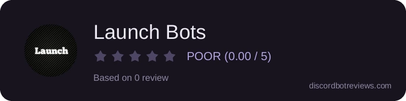 Rating widget preview for Launch Bots
