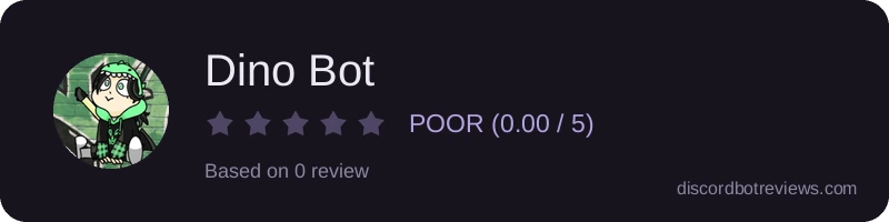 Rating widget preview for Dino Bot