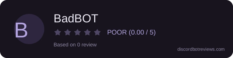 Rating banner for BadBOT