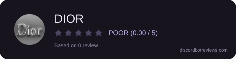 Rating widget preview for DIOR