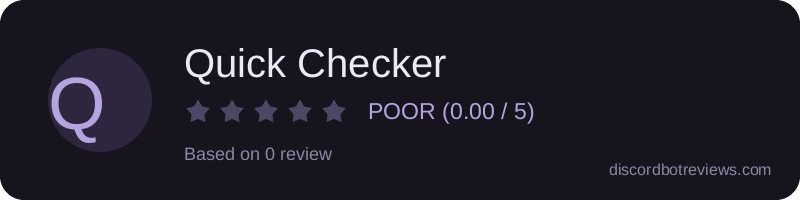 Rating banner for Quick Checker