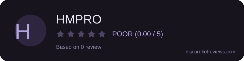 Rating widget preview for HMPRO