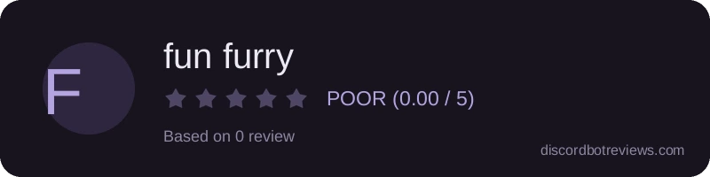 Rating banner for fun furry