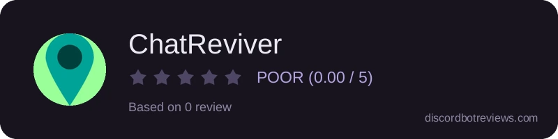 Rating widget preview for ChatReviver