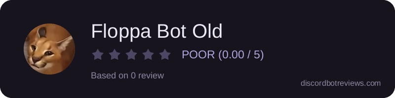 Rating widget preview for Floppa Bot Old