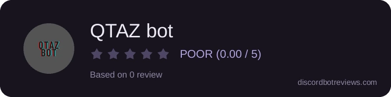 Rating widget preview for QTAZ bot