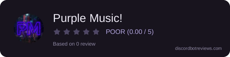 Rating widget preview for Purple Music!