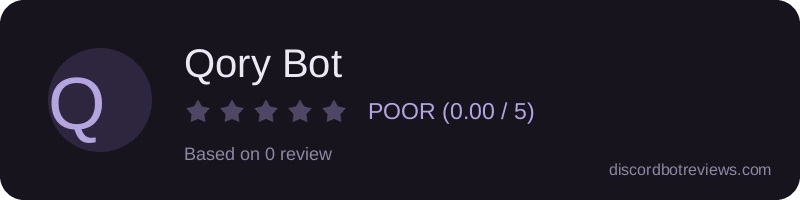 Rating banner for Qory Bot