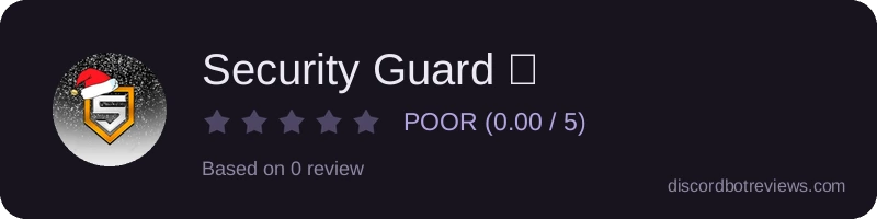 Rating widget preview for Security Guard 🛡