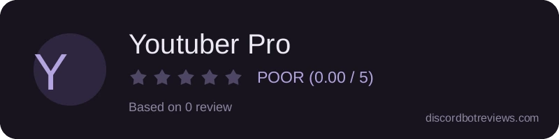 Rating banner for Youtuber Pro