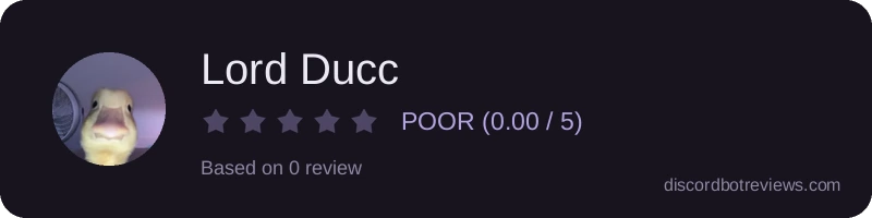 Rating widget preview for Lord Ducc