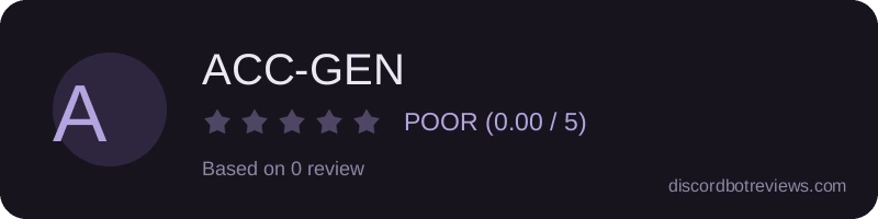 Rating banner for ACC-GEN