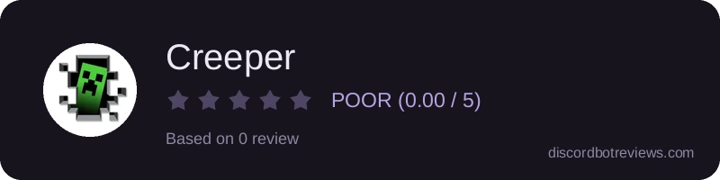 Rating widget preview for Creeper