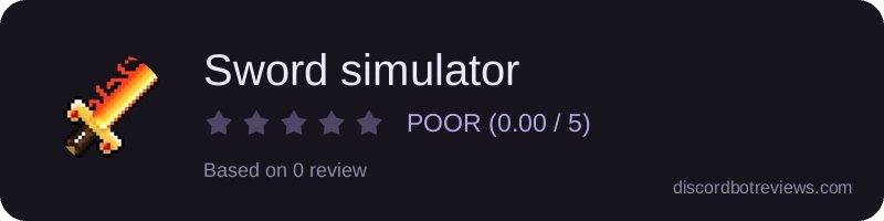 Rating widget preview for Sword simulator