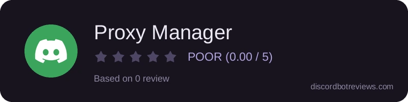Rating widget preview for Proxy Manager