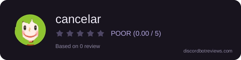 Rating widget preview for cancelar