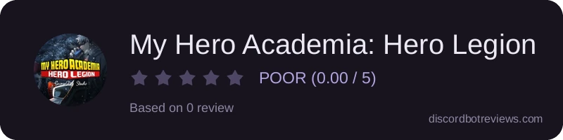 Rating widget preview for My Hero Academia: Hero Legion