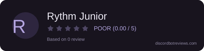 Rating widget preview for Rythm Junior