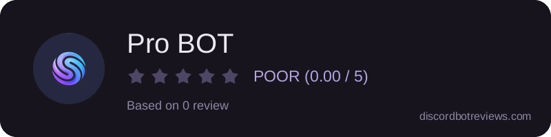 Rating banner for Pro BOT