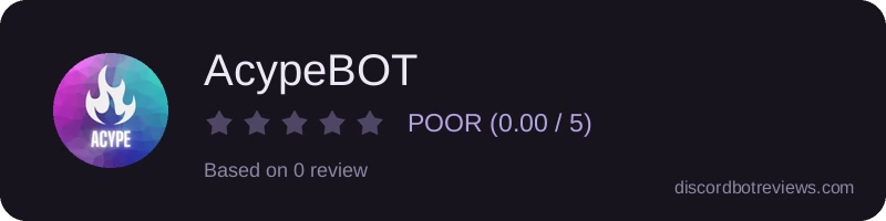 Rating widget preview for AcypeBOT