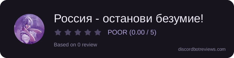 Rating widget preview for Россия - останови безумие!
