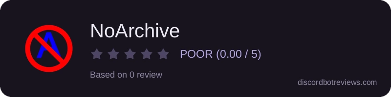 Rating widget preview for NoArchive