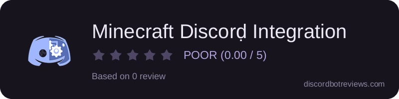 Rating widget preview for Minecraft Discorḍ Integration