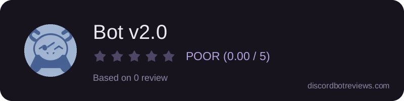 Rating widget preview for Bot v2.0