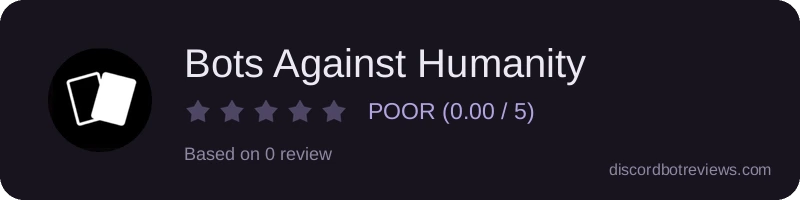 Rating widget preview for Bots Against Humanity
