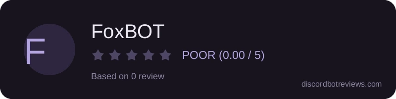 Rating widget preview for FoxBOT