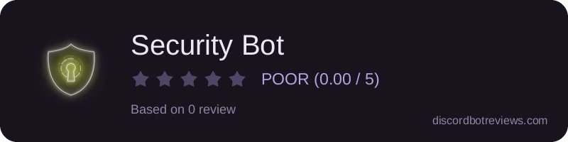 Rating widget preview for Security Bot