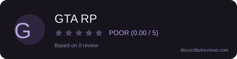 Rating widget preview for GTA RP