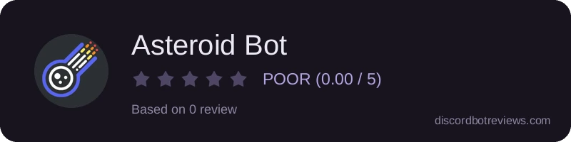 Rating widget preview for Asteroid Bot
