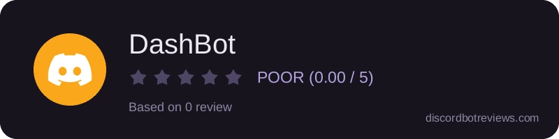Rating widget preview for DashBot
