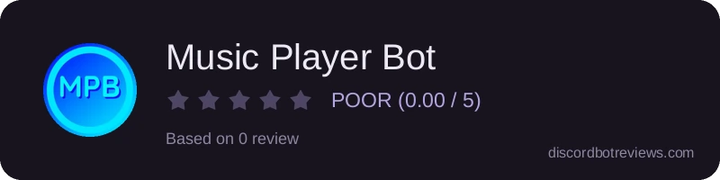 Rating widget preview for Music Player Bot