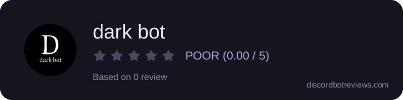 Rating widget preview for dark bot