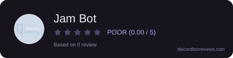 Rating widget preview for Jam Bot
