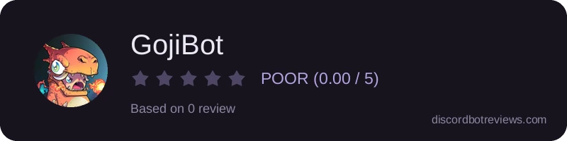Rating widget preview for GojiBot