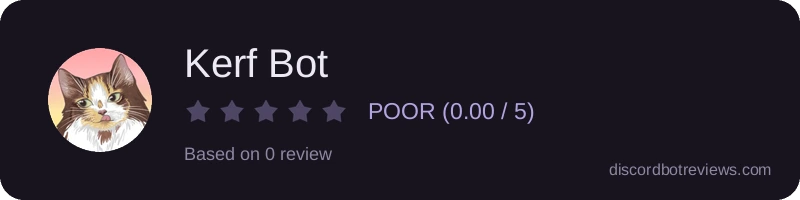 Rating banner for Kerf Bot