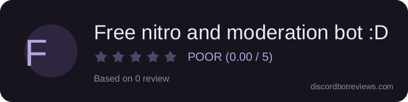 Rating widget preview for Free nitro and moderation bot :D
