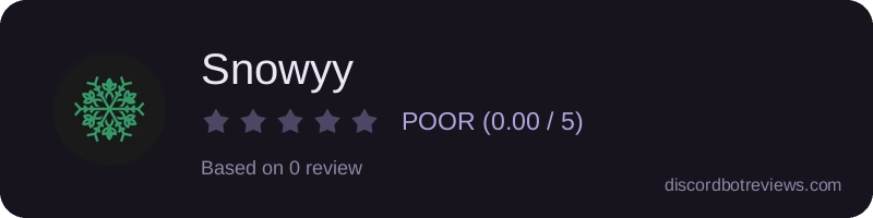 Rating widget preview for Snowyy