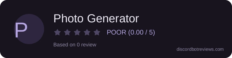 Rating widget preview for Photo Generator