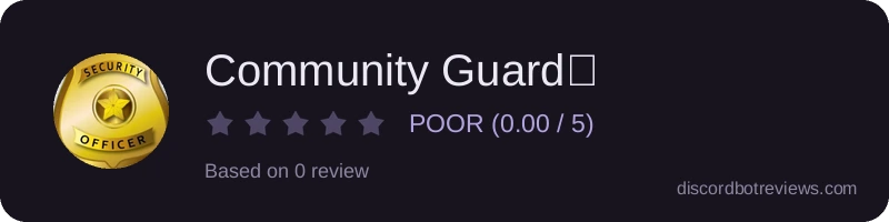 Rating widget preview for Community Guard🖲