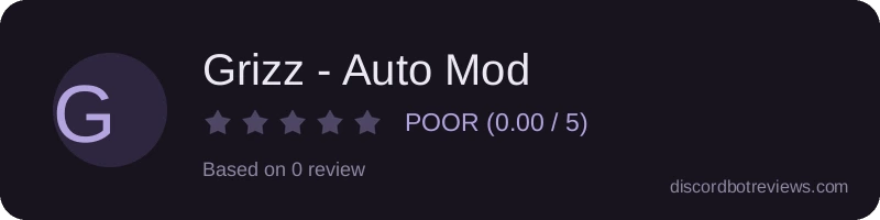 Rating widget preview for Grizz - Auto Mod